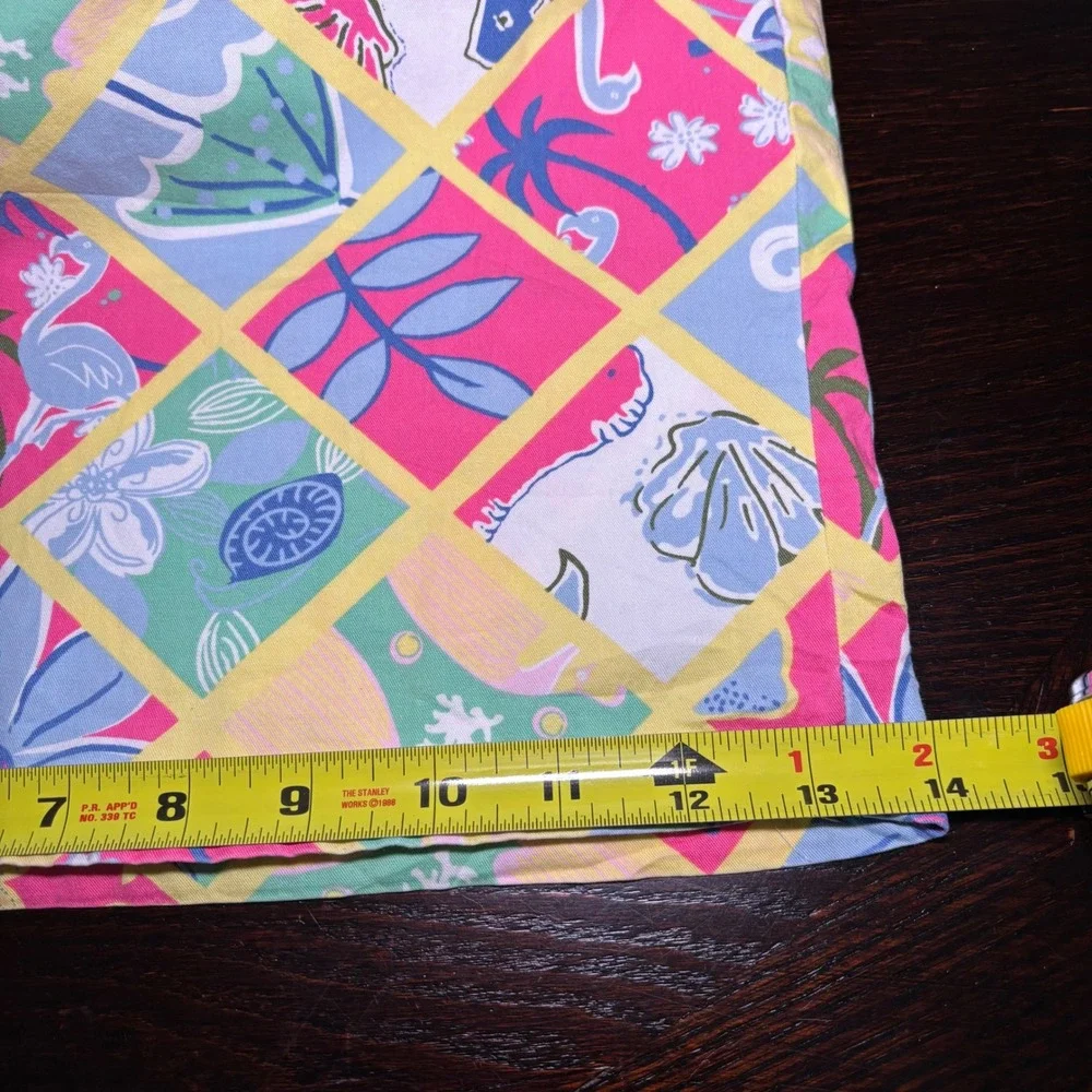 Y2K VTG Tropical Patchwork Skort Multi Color Cotton Tropical Vacation Resort